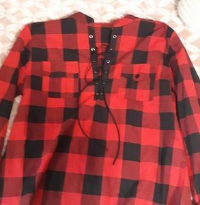 Red and black plaid shirt